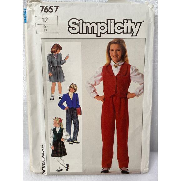 Sewing Patterns Lot of 5 Vintage Girl Simplicity & McCalls Uncut - Picture 2 of 5